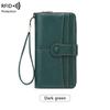 Women Wallets RFID Blocking Buckle Closure Minimalist Long Wallet - Clutch Purse Coin Pouch Card Holder