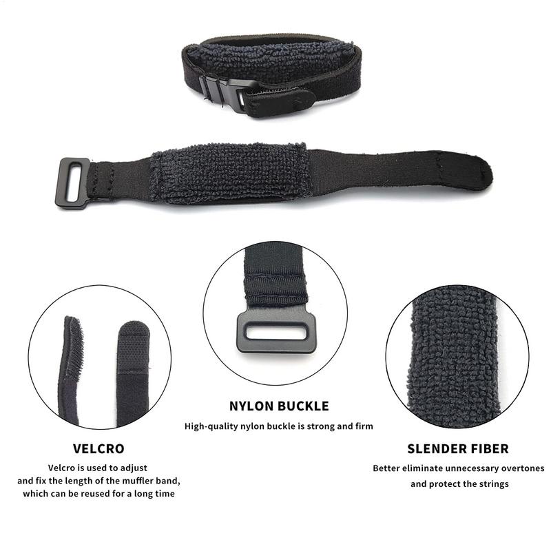 1 Stück Gitarrensaitendämpfer, verstellbarer Bassdämpfer, Gitarrensaitenabdeckung, Gürtel, Griffbrettdämpfungsgurte