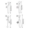 Stylish Keychain Multifunctional Metal Key Rings Devil Heart/Moon Star/Bowknot Keyring Pendant for Daily Use and Parties