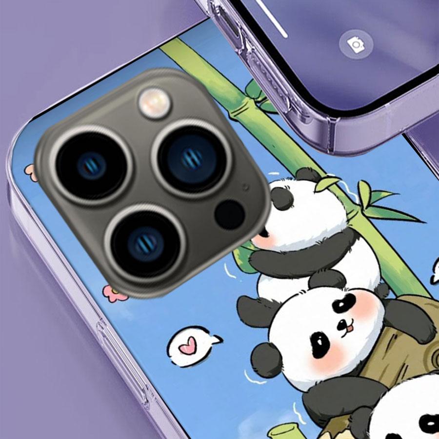 Very Cute Little Panda Phone Case For Iphone 17 Air 15 Pro 14 Plus 16 Pro Max 17E 16E 12 13 Mini 11 Cover Cute Fundas