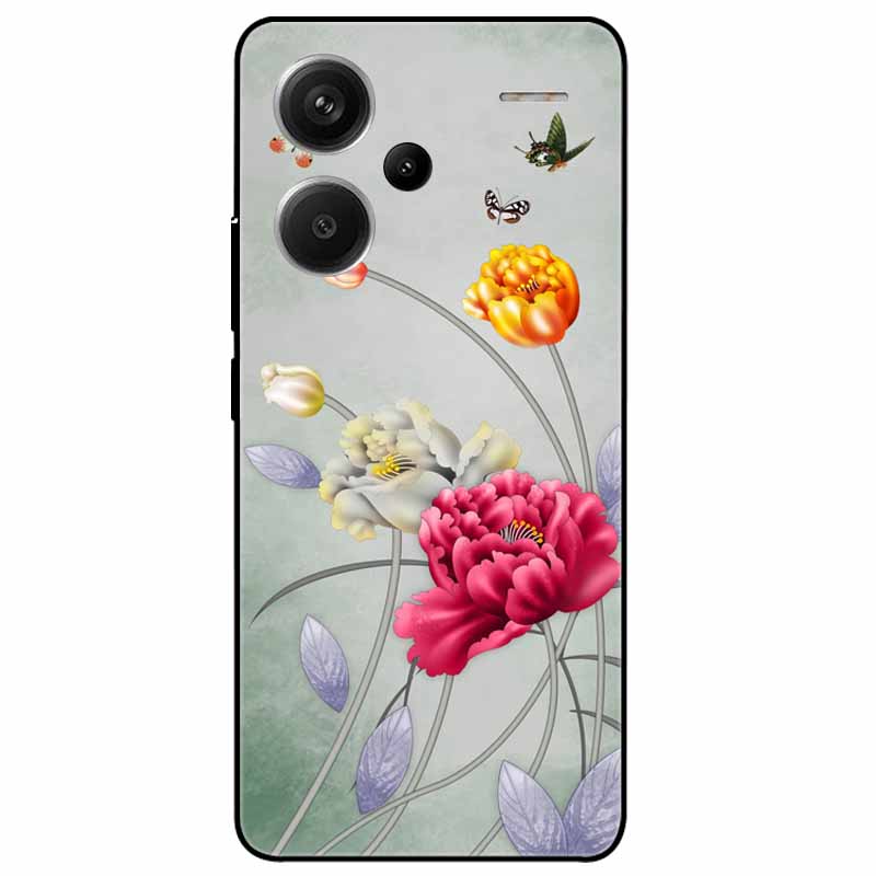 For Redmi Note 13 Pro Plus 5G Pro+ Case Soft Black Painted Cats TPU Funda For Xiaomi Redmi Note 13 Pro 5G Note13 Silicone Cover