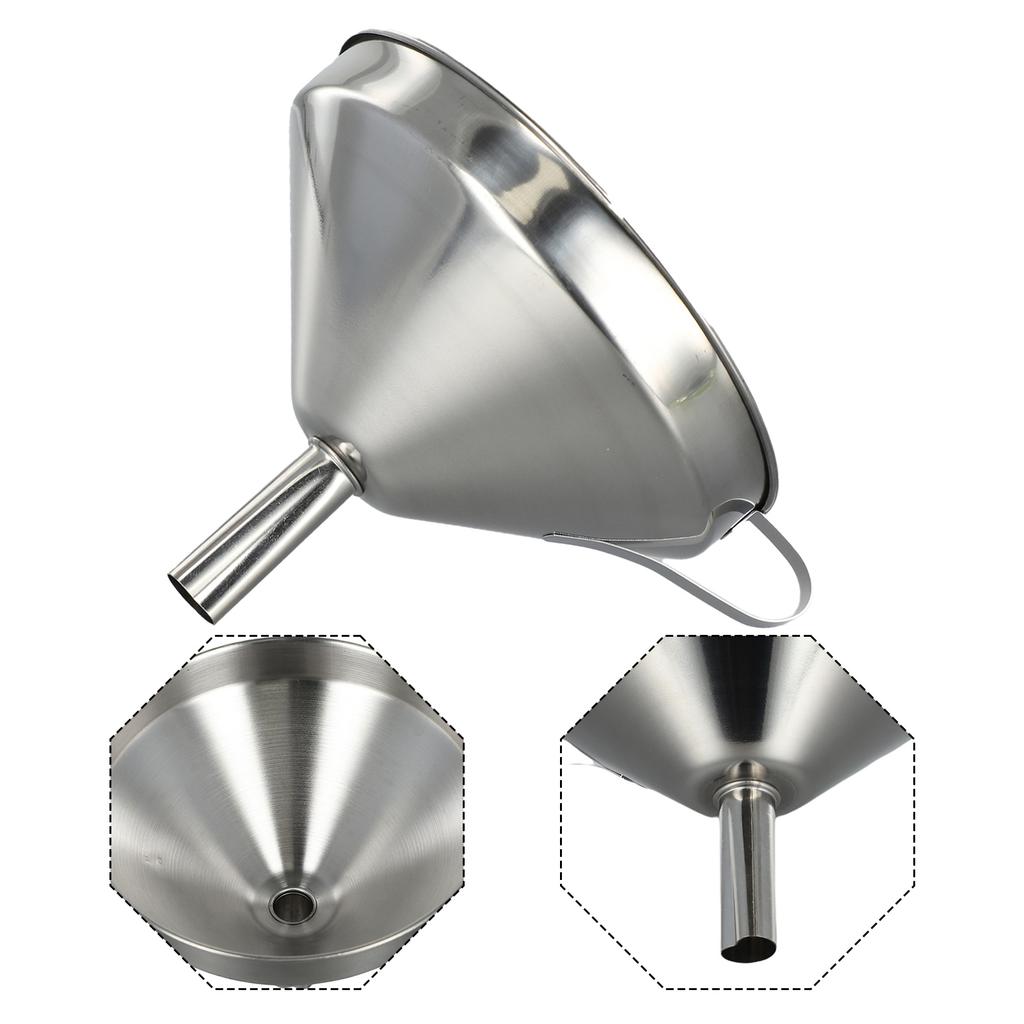 Essential Kitchen Utensil Stainless Steel Funnel For Filling Transferring  Resistant Easy To Handle And Clean