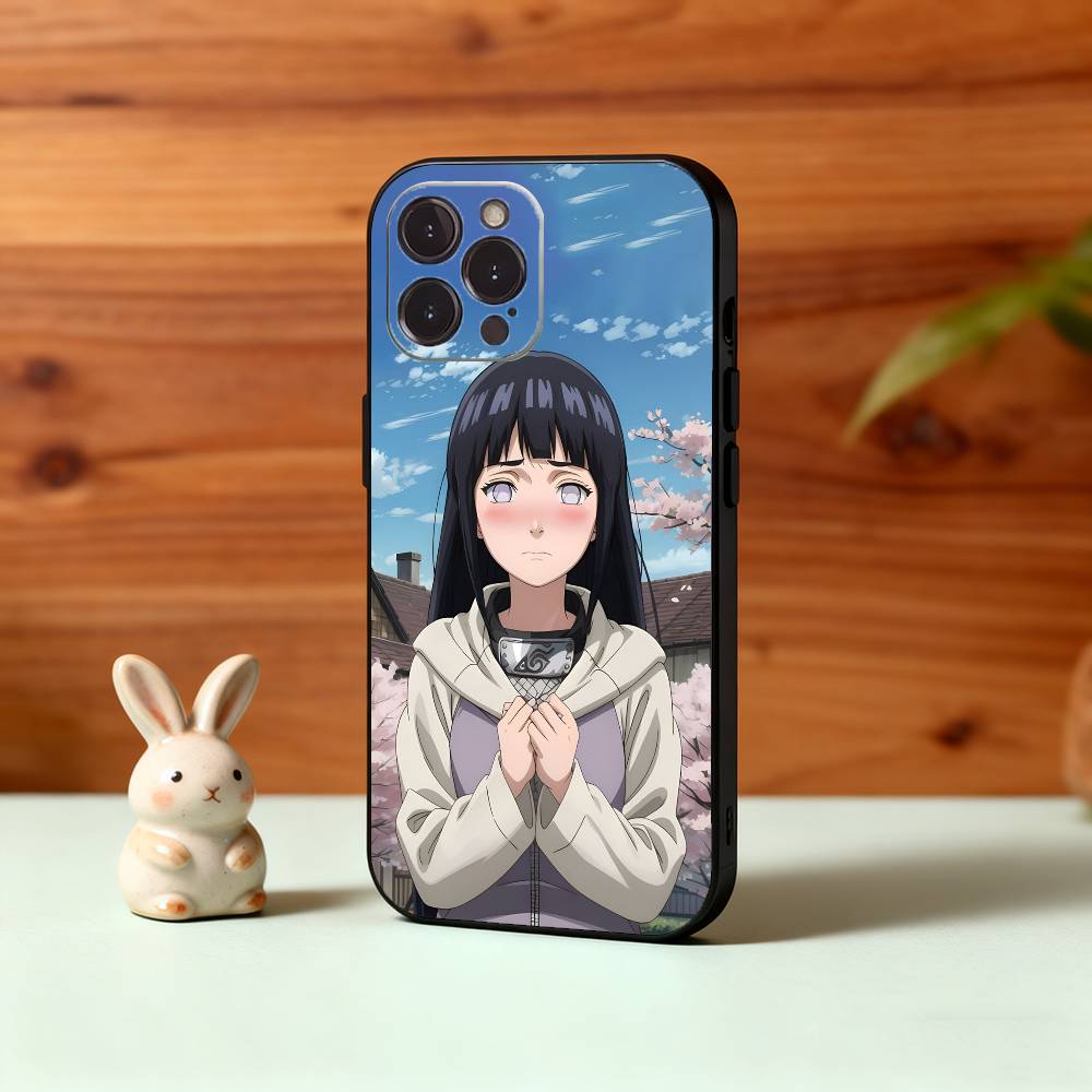 H-Hinata Anime H-Hyuga Phone Case For iPhone17 16 15 14 13 12 11 Pro Max Plus,5G Soft Black Case