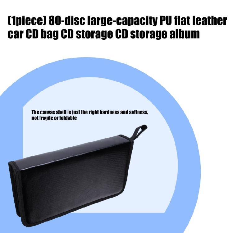 Multifunktionales CD-Aufbewahrungsalbum 80 Fächer PU-Leder-Ordner Feuchtigkeitsbeständige Schutzhüllen Für Büro Auto Reisen