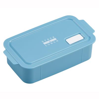 OSK Marmita de Almoço Bento Azul com Tampa Feita em Lavadora de Louça e Caixa, 500ml, [Recipiente de Armazenamento/Micro-ondas Ligado/Fácil Hermético], Japão, Seguro, STL-500
