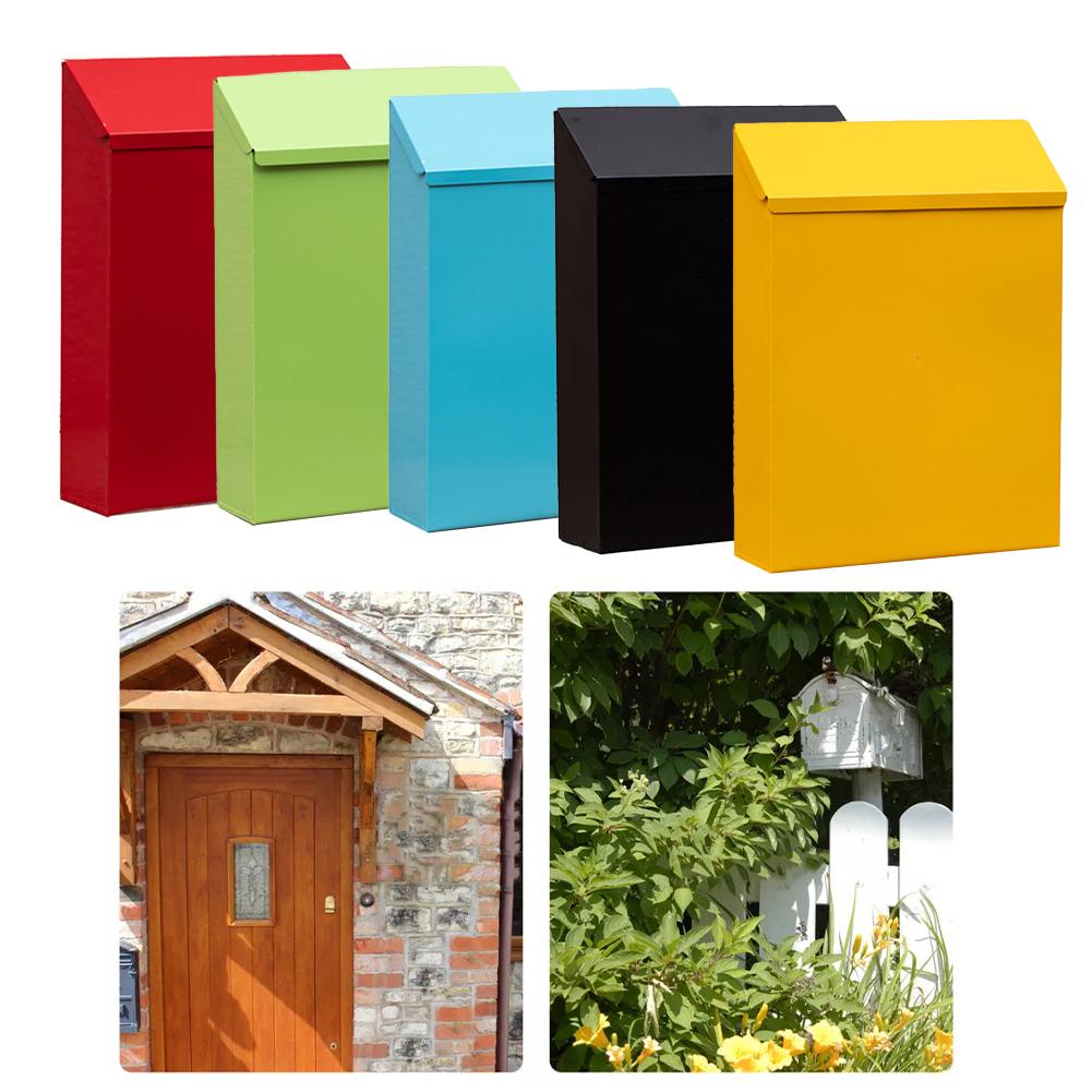 Iron Construction Wall Mount Mailbox Stylish Decor and Security Combined