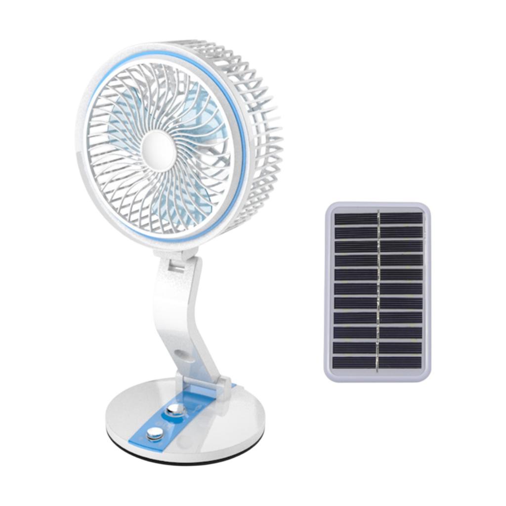 Multifunctional Desk Lamp Folding Student Dormitory Small Electric Fan Solar Fan Outdoor USB Charging Wall Hanging