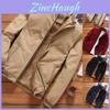 Luxuriously Warm Men Fleece Lined Puffer Jacket With Zip Closure And Ribbed Hem