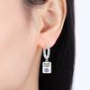 Original S925 Sterling Silver Travel Life Elements Airplane Passport Earrings for Women's Fashion Party Jewelry Gift Ear Loops