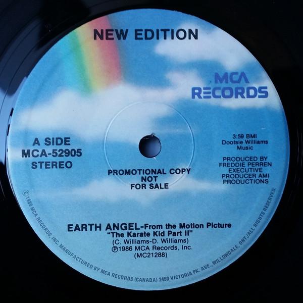 

7inch Record NEW EDITION Earth Angel MCA52905 MCA Records 1986 Canada SoulFunk Used