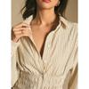 Women S Vintage Plaid Fitted Waist Long Sleeve Shirt