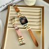 Colored Beaded Leather Bracelet For Apple Watch Band S11/10/9/8/7/6/5/4/Ultra iWatch Strap 49/46/45/44/42/41/40/38mm Fashionable