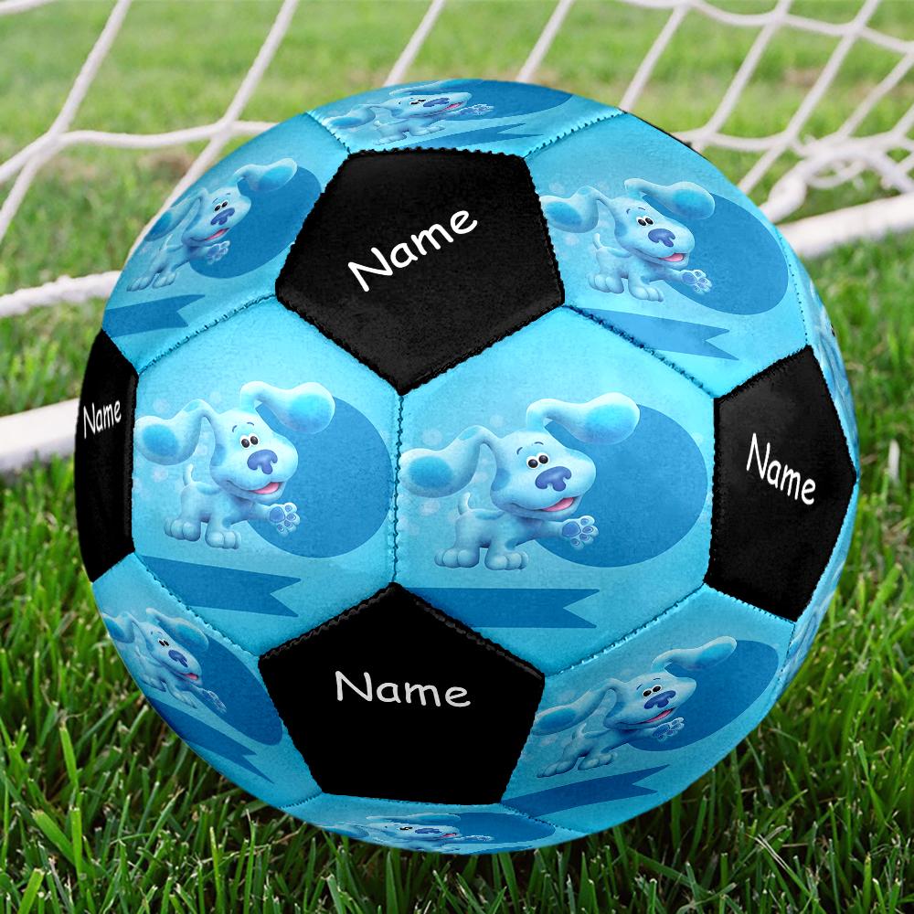 Custom Name Blue's Clues Theme Size 5 Soccer Ball, Suitable for Both Indoor and Outdoor Matches, a Gift Suitable for Everyone.