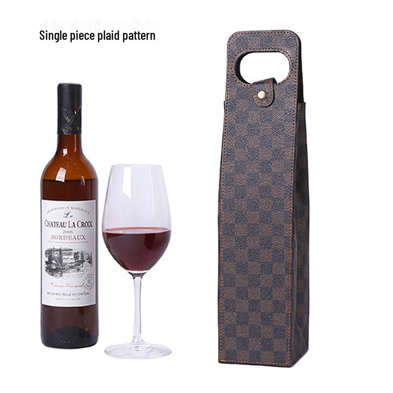 Borsa Portabottiglie da Vino in Pelle - Scatola Regalo Singola o Doppia