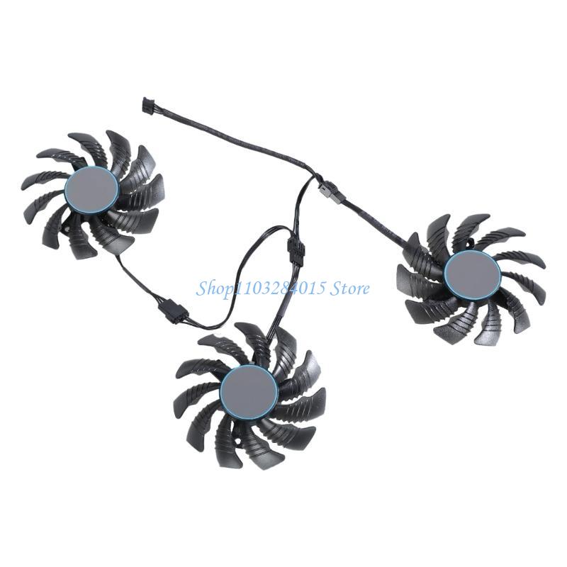 R6FF 75MM T128010SU Cooling Fan Graphics Card Cooling Radiator for RX6700XT 6600XT