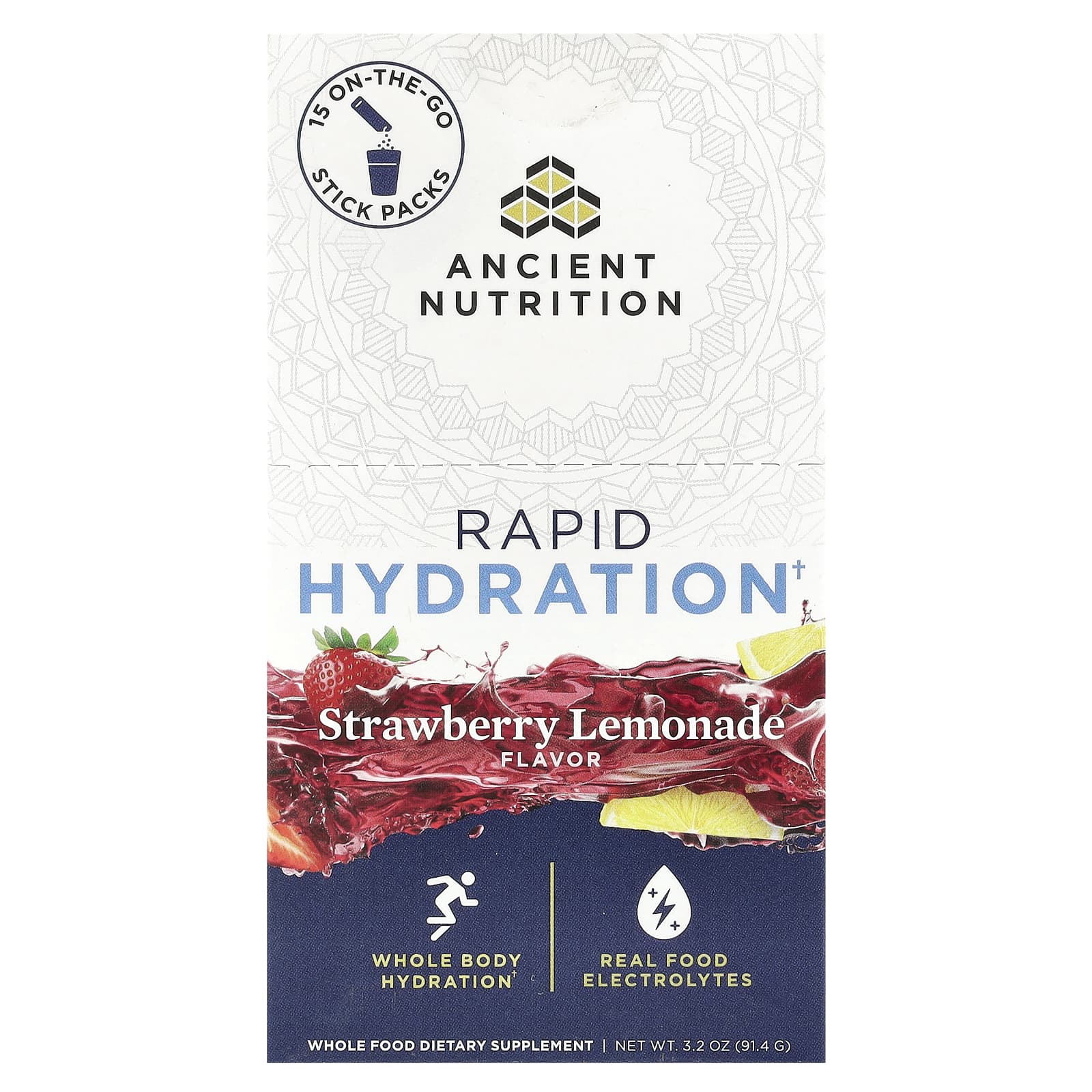 

Quick Hydration, Strawberry Lemonade, 15 Stick Packs, 6.1G (0.2Oz) Each