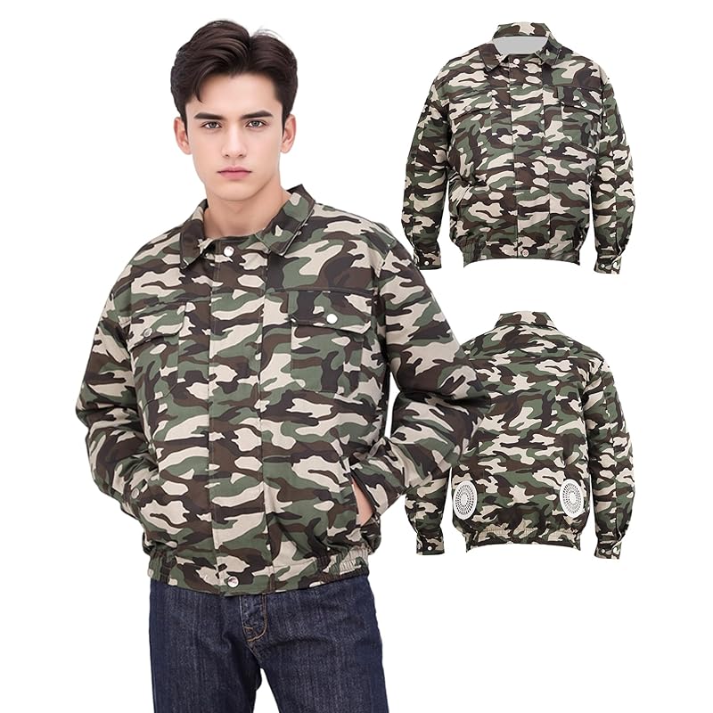 

[CYCYHEAT] air conditioning work clothes long sleeves clothes only 9cm hole compatibility long sleeve work clothes cooling wear Without fan Single