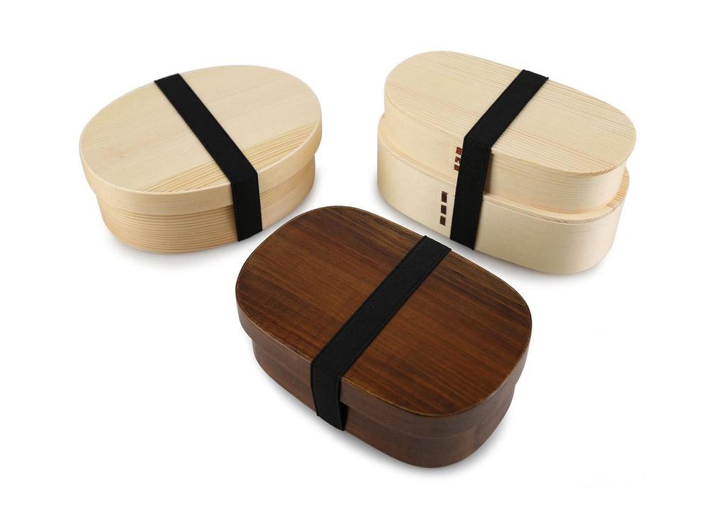 YFJY Japanese-Style Multi-Layer Wooden Bento Box for Students and Outdoor Picnics