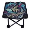 Camping Stool Canvas Portable Leaf Pattern Compact Outdoor Folding Chair with Carrying Bag for Adults Fishing Hiking