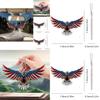 Unique 2d American Flag Eagle Car Interior Rearview Mirror Keychain Decoration