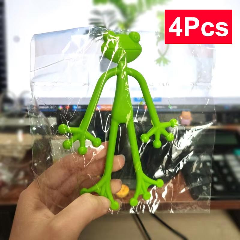 1Pc/4pcs Frog Plant Rack 13cm Frog Shaped Cable Wire Tie Twist Bendable Garden Plant Support Adjustable Flexible Clip for Stem