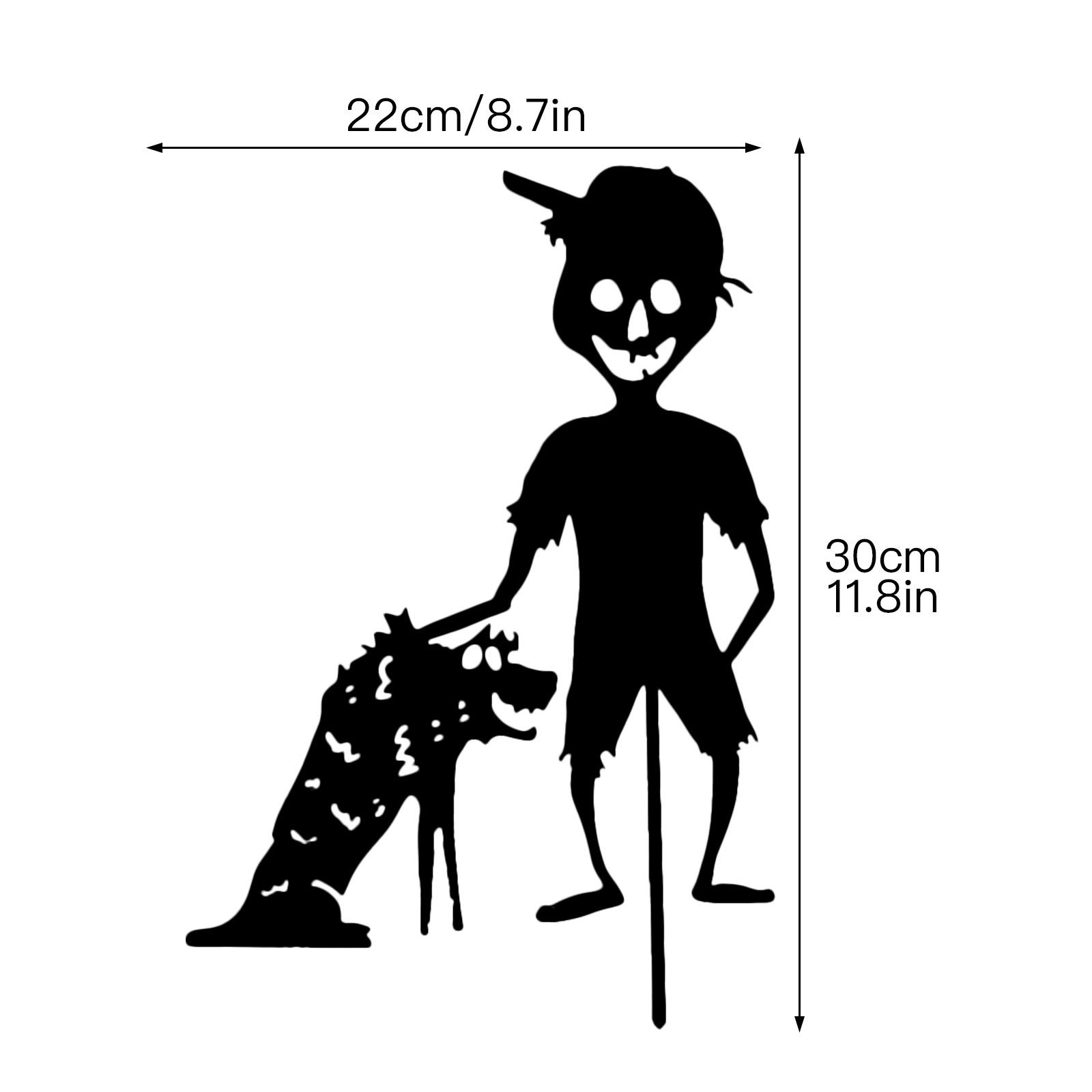 Металлическое украшение для девушки-призрака-зомби Хэллоуинские украшения Металлическое полое украшение D