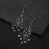 Retro Hollow Water Drop Flower Fringed Ear Hook Women'S Light Luxury Ethnic Style Earrings Fashionable Exquisite High-End Earrings