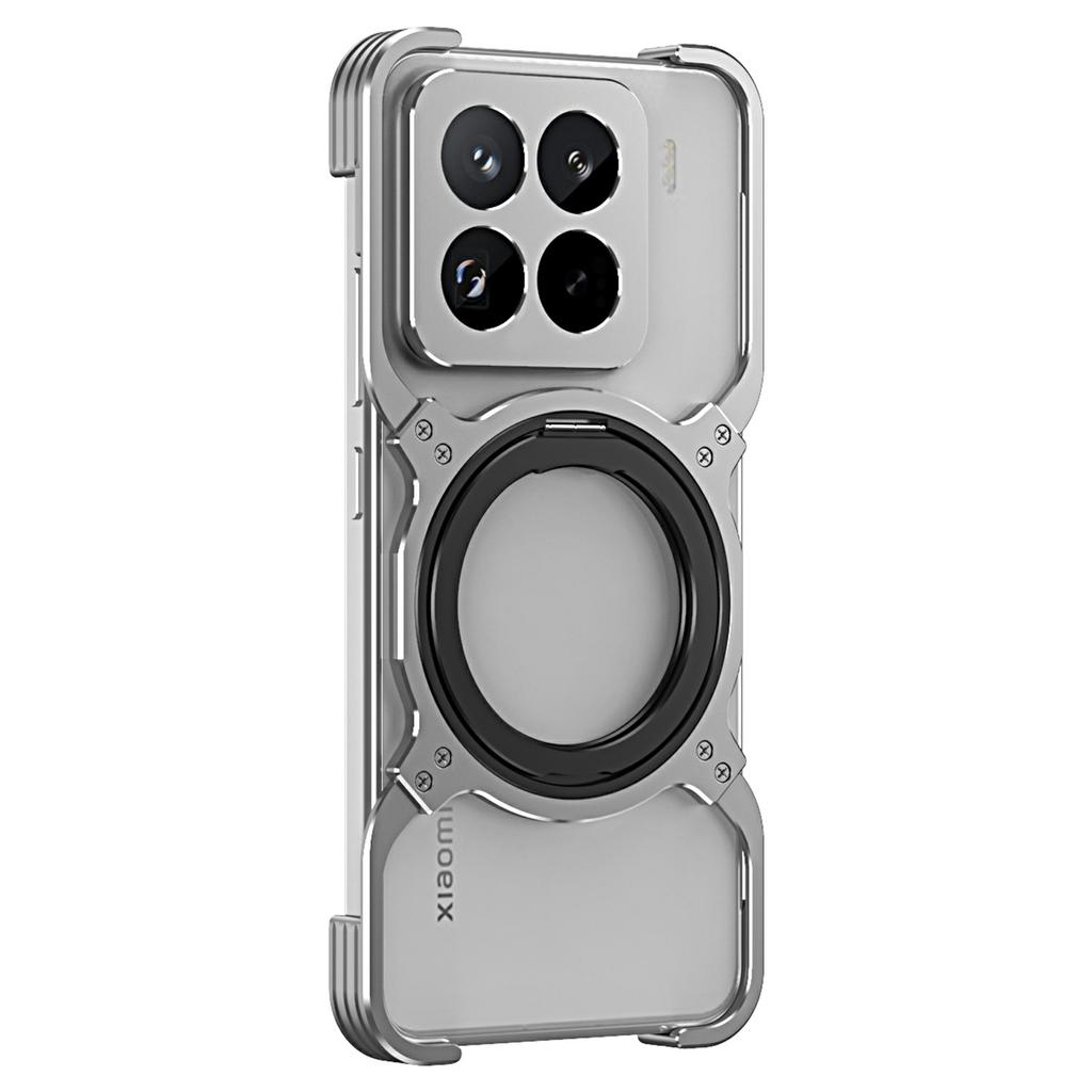 For Xiaomi 15 Pro Kickstand Case Metal Bumper Magnetic Phone Cover