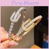 Geometric Oval Jewelry Bracelet With Zirconia In Gold Plating For Fashionable Office Wear