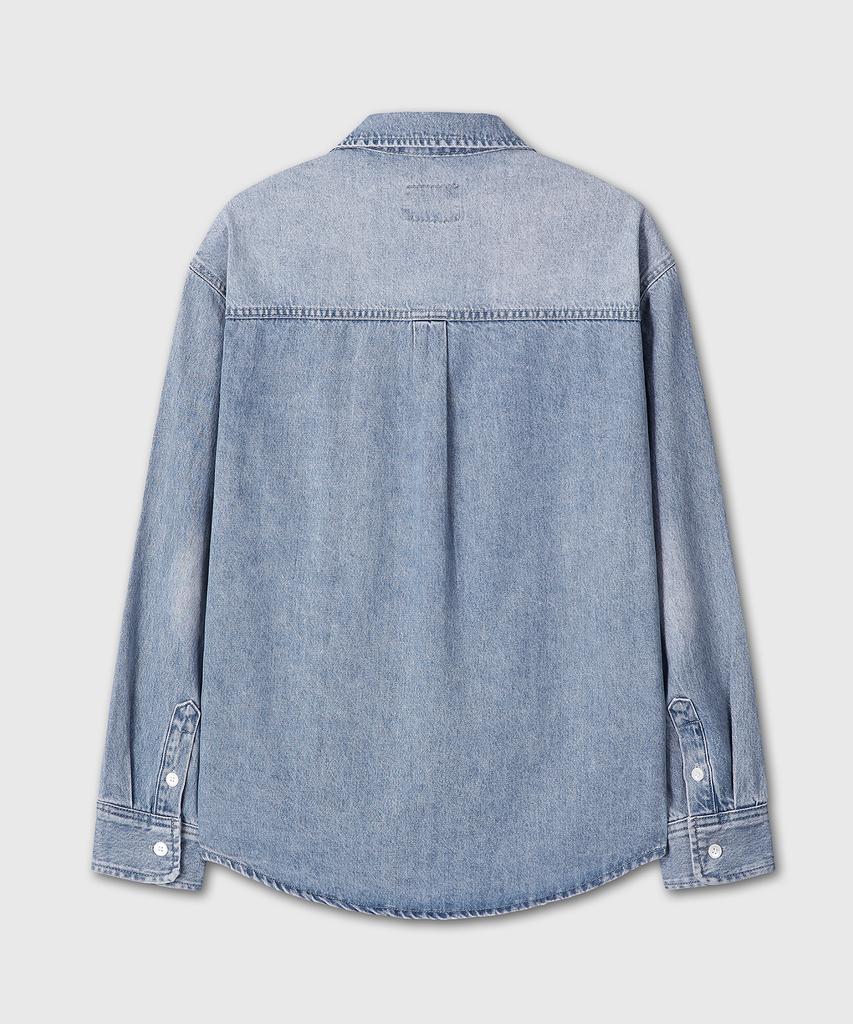 Daibeuin Turkey Denim Two Pocket Shirts (Washed Blue)