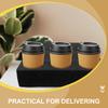 9-Hole Portable Coffee Milk Tea Cup Tray Holder Pearl Cotton Drink Carrier Tray for Takeout Delivery Picnics Parties Restaurants