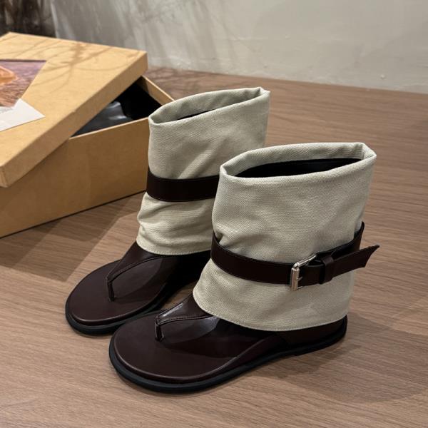Mode Zehensandalen Plateau Damen Sandale Mode Damenschuhe 2025 Schnalle Erhöhend Korrigierend Mädchen Luxus Sommer Stiefel Flach