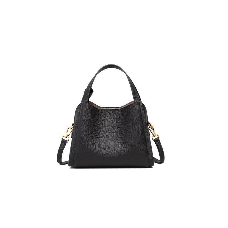 Bucket bag women's new summer messenger bag leather handbag versatile single shoulder mother women's bag