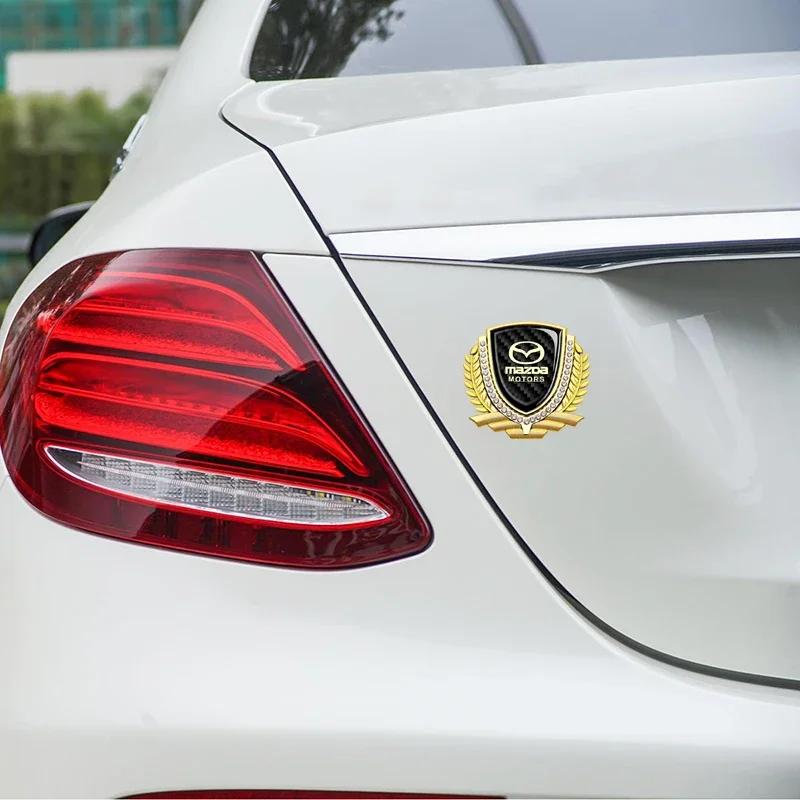 2025 Hot Car Window Badge Emblem for Mazda 2 3 5 6 Axela Atenza Protege Speed CX5 CX7 RX7 MX3 Trunk Side Stickers Styling Access