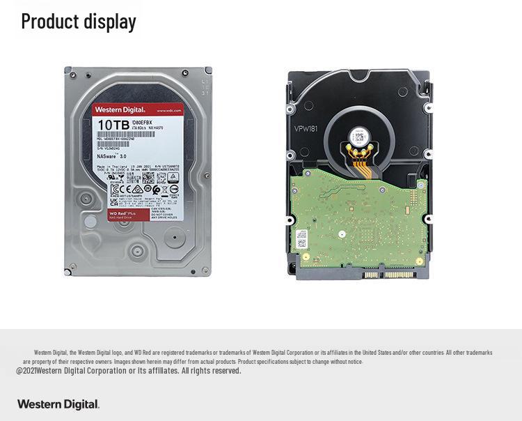 WD Western Digital NAS-Compatible Mechanical Hard Drive 2TB/4TB/8TB/10TB/16TB, 3.5-inch SATA
