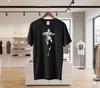 Vintage Rock Singer Dancing Silhouette Black T-Shirt Unisex - T141
