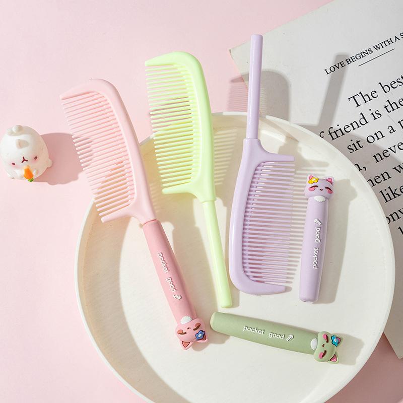 Portable Comb Cartoon Soft Silicone Combs Hair Styling Comb Hairbrushes Cute Comb Hairdressing Comb Hair Brush For Girls Travel