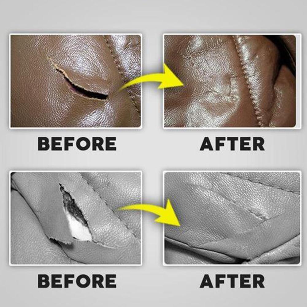 30ml Car Leather Repair Glue Auto Seat Maintenance Leather Care Liquid Rubber Leather Gel Sofa Car Leather Adhesive Glue Tool