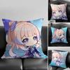 1pc Sangonomiya Kokomi And Sea Genshin Impact Pillow Case Fashion Square Pillowcase Bedroom Sofa Room Ins Decoration Leisure