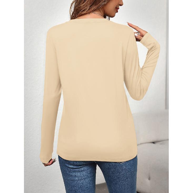 Paris France Print Long Sleeve Women Fall Tops Comfort Breathable Daily Leisure Sport Casual Shirts