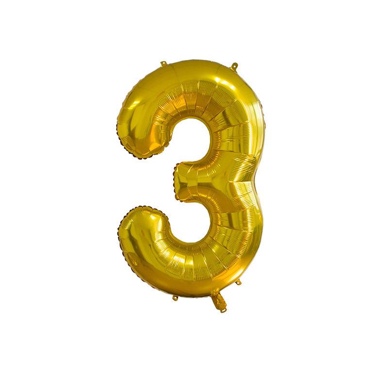 32-Inch Body Shaping Numeric Balloons - Gold & Silver, Floating Birthday & Celebration Decor