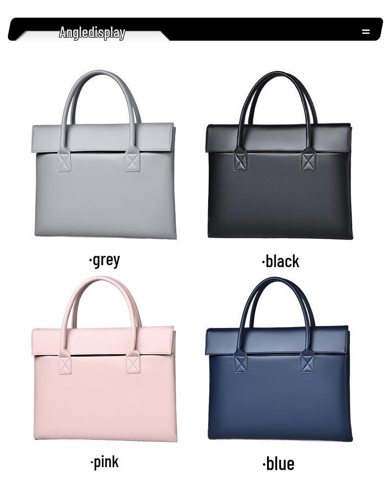 Versatile Large-Capacity PU Fabric Laptop Briefcase for Men and Women