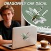 Car Dragonfly Decal 5 Pieces Waterproof Realistic Adhesive Dragonfly Sticker Wall Laptop Truck Animal Decal For Bumper Door