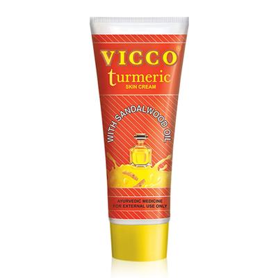 Kurkuma Hautcreme 70g Packung 1 mit Sandelholzöl für gesunde, strahlende Haut, Natürliche ayurvedische Gesichtspflege