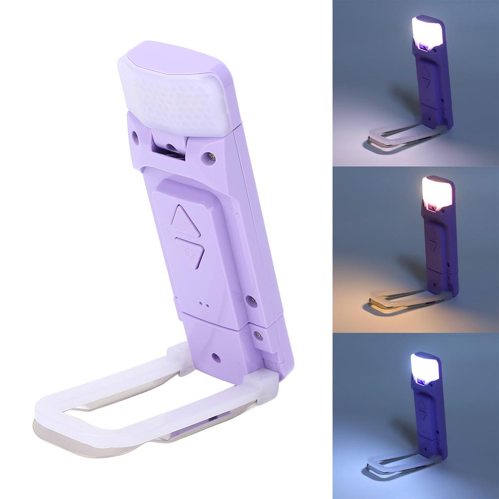 Clip On Book Light USB 5 Brightness Modes 3 Colors Timing Multifunctional Bookmark Reading Light
