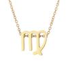 14K Gold-Plated Zodiac Pendant Necklace - Hot Selling Stainless Steel Women's Necklace