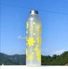 1L Butterfly Style Water Bottle, Gradient Matte Plastic Sports Flask, Anti-Slip Leak-Proof Gym Thermos with Stainless Steel Lid
