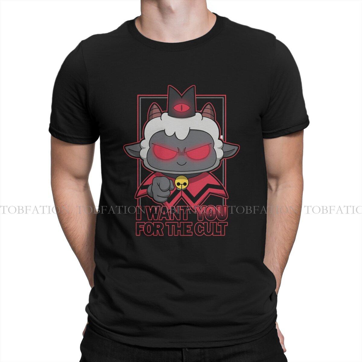 

2026 New Fashion Oversized Cult of The Lamb Goat Game TShirt for Men Cats Basic Casual Tee T Shirt High Quality Trendy Fluffy S