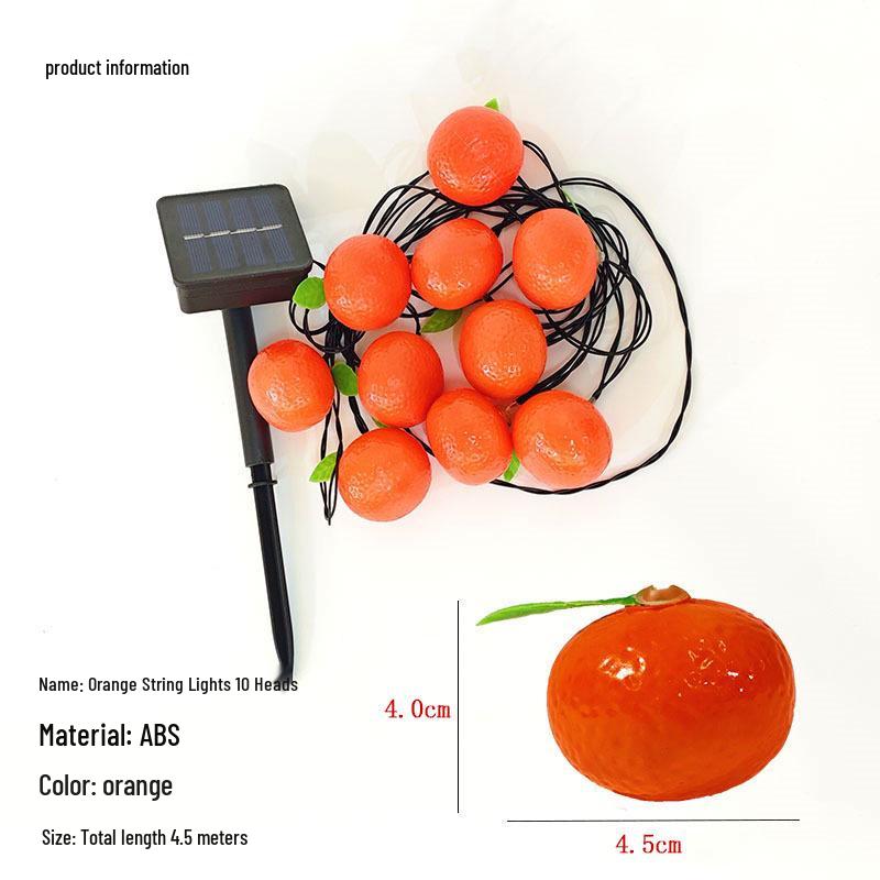 

Waterproof Solar Fruit String Lights: Apple & Orange Harvest Festival Decoration
