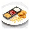 Japanese Style Ceramic 3-Compartment Dipping Dish with Chopstick Rest - Black, Microwave/Dishwasher Safe, Stackable, Perfect for Sauces, Appetizers,